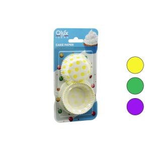 QLUX L-00171 ( KÜÇÜK & YUVARLAK ) ( MUFFIN ) ( İNCE KAĞIT ) KEK KAPSÜLÜ ( ÇAP: 7.5CM & DERİNLİK: 2CM ) ( KARTELA AMBALAJ )*50