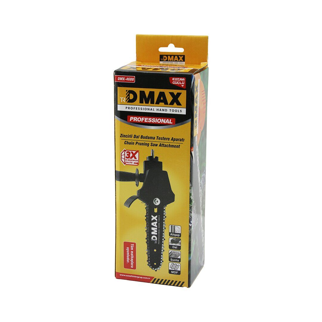 DMAX DMX-4688 ( MATKAPA TAK KULLAN ) (ZİNCİRLİ) BUDAMA & DAL KESME TESTERE ( APARATI ) (TÜM MATKAPLARA UYUMLU)*30