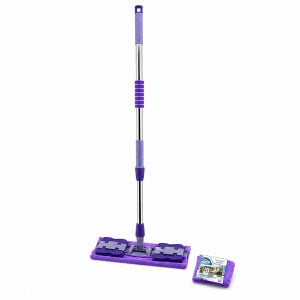 İBİCO İ21-018 MANDALLI YÜZEY TEMİZLİK PALET MOP (M.FİBER PASPAS & YEDEKLİ) (DUVAR SİLME MOP) (METAL UZAYAN SAP=70-107CM& 360°)*40