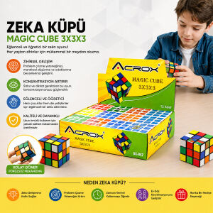 ACROX MAGIC CUBE AX-847 ( 3X3X3 ) ZEKA KÜPÜ ( OYUN )*12X24