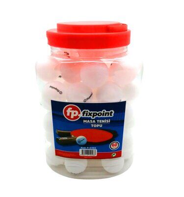 FİXPOİNT P-0483 ( BEYAZ ) MASA TENİSİ & PİNPON TOPU ( PLASTİK KOVA KUTULU )*60X24