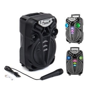 PLATOON PL-4681 AO-835-832 KARAOKE ( MİKROFONLU ) WİRELESS HOPARLÖR & SPEAKER ( IŞIKLI ) ( USB ŞARJLI ) ( DC 5V & TF & AUX ) ( 8'' INCH )*10