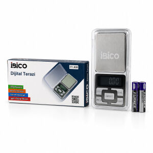İBİCO İ11-008 (MİNİ=6X12CM) HASSAS TARTI & TERAZİ (300GR/0.01GR) (ŞEFFAF PLS.KAPAKLI & PİLLİ= 2PCS İNCE)*100