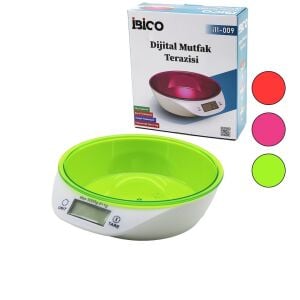 İBİCO İ11-009 ( DİJİTAL & PİLLİ ) MUTFAK TERAZİ TARTI ( KASELİ & 5KG/1GR )*24