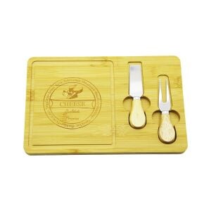 PABLITO HOME PBT-330 (BIÇAK SAĞ) (AHŞAP BAMBU) KAHVALTI PEYNİR SUNUM PANO (2PEYNİR BIÇAK=AHŞAP SAPLI)(19X29CM &1.5CM)*36