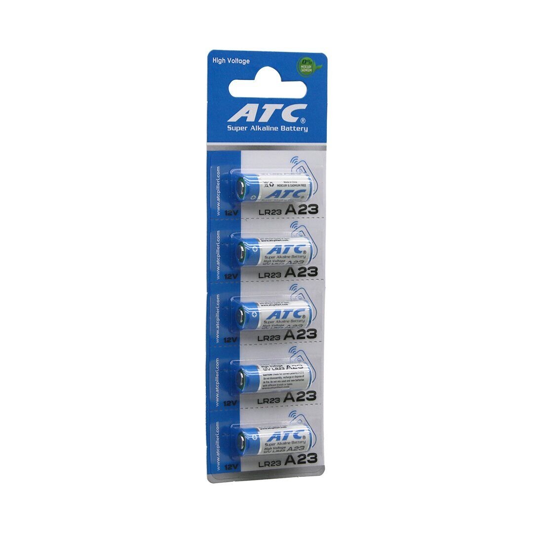 ATC SUPER ALKALİNE BATTERY ( A23 - 23A ) ( LR23 ) ARAÇ & OTO ( KUMANDA PİLİ ) ( 12V ) ( 5Lİ KART )*400
