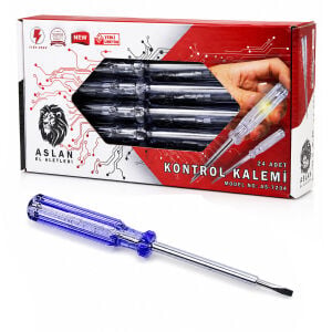 ASLAN AS-7204 ( DÜZ ) KONTROL KALEMİ KLEMENS ÇELİK UÇLU*24X20