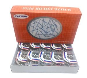 TAKSUN #03 ( BEYAZ ) ( PLS.KUTULU ) ( MİNİ ) BAŞÖRTÜ İĞNESİ*20X72