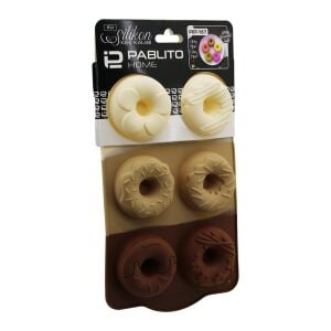 PABLITO HOME PBT-187 (DONUT ŞEKİL) (6LI = MİX MODEL) ( MİNİ ) (SİLİKON) MUFFİN KEK KALIP ( ASKILIKLI )*12X20