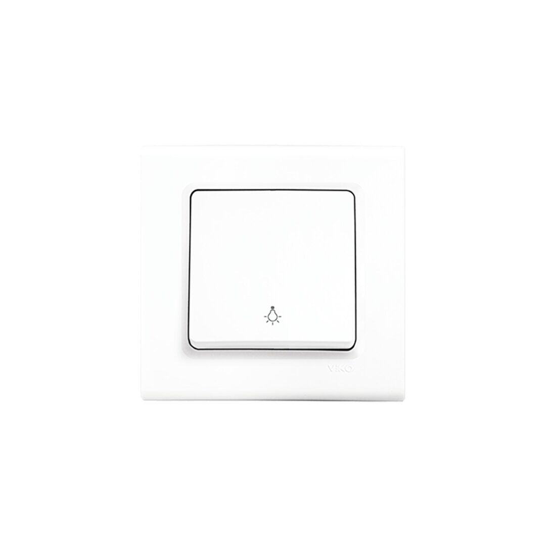 VİKO ( 9140 0003 ) LİNNERA S ( LIGHT ) TEKLİ ANAHTAR ( BEYAZ ) ( ÇERÇEVELİ )*12X10