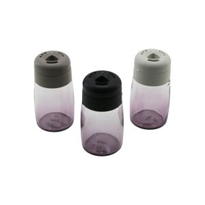 QLUX C-00271 ( STAR OVAL ) ( RENKLİ CAM ) TUZLUK & BAHARATLIK ( 100CC ) ( RENKLİ PLASTİK KAPAK= 3 SİTİL DÖKÜM ) *30=K