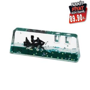 PABLITO PBT-259 (KALEMLİKLİ) (YEŞİL SU &YILDIZLI) (D.GEN MİKA) YÜZEN BATMAYAN GEMİ (DEKORATİF AKVARYUM) (14.6X5.2X3.7X2.2CM)*72                     qwe2