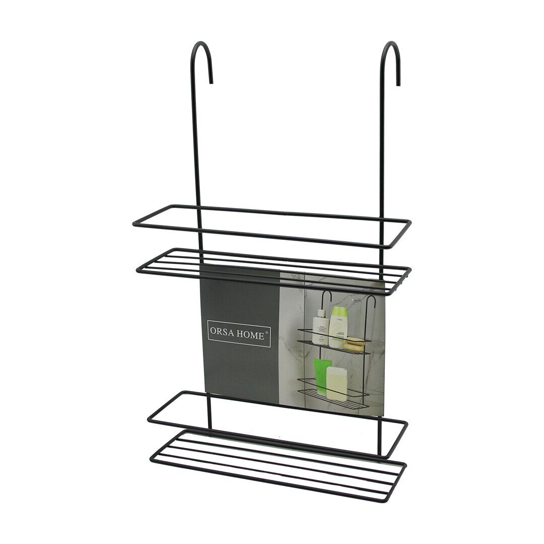 ORSA-973 ( 2 KATLI ) ( SİYAH ) DUŞ KABİN RAFI ( ASKILIKLI SEYYAR KULLANIM )*4=K