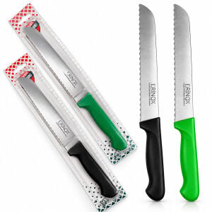 ERİNOX ( 32D ) ( NO-3 ) ( DİŞLİ ) EKMEK BIÇAK ( BIÇAK=20CM & SAP=12CM )*15X8