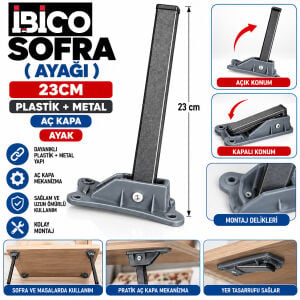 İBİCO SOFRA ( AYAĞI ) ( 23CM ) ( PLASTİK + METAL ) ( AÇ KAPA ) ( AYAK )*150