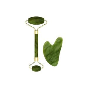 DMR-1929 ( 2PCS ) DOĞAL YEŞİM TAŞI CİLT MASAJ ALETİ*10X20