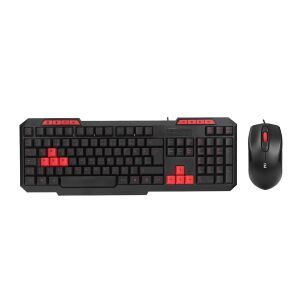 EVEREST KM-6825 ( USB KABLOLU ) KLAVYE & MOUSE  SET ( KIRMIZI TUŞLU ) ( Q KLAVYE ) ( 1600DPI MOUSE )*20