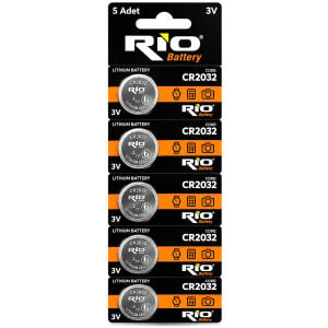 RİO BATTERY CR-2032 ( PARA PİL ) ( LİTYUM ) ( 3V ) ( 5Lİ KART )*400