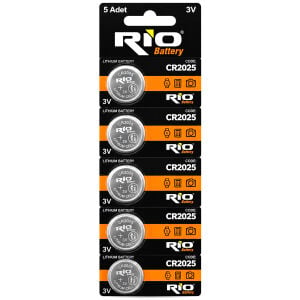 RİO BATTERY CR-2025 ( PARA PİL ) ( 3V ) ( 5Lİ KART ) ( LITHIUM BATTERY )*400