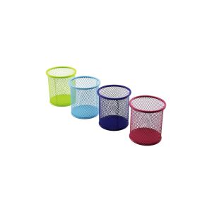 3A KOD-1492 ( RENKLİ METAL ) KALEMLİK MASA ÜSTÜ ( ÇAP=9 X YÜKSEKLİK=10CM)*12X8