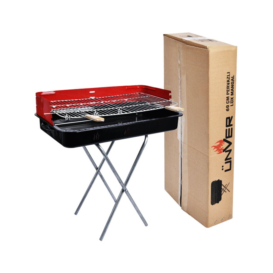 ÜNVER ( 60CM ) ( LÜX PERVAZLI ) ( PORTATİF ) ( AYAKLI ) MANGAL ( TEKLİ KUTULU )*1