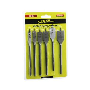 ŞAHİN TOOLS ŞHT-054 ( 6PCS ) YAPRAK MATKAP UCU SET ( 10-12-16-18-20-25MM ) ( AHŞAP DELME-OYMA & SIHHI TESİSAT )*100