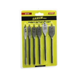ŞAHİN TOOLS ŞHT-054 ( 6PCS ) YAPRAK MATKAP UCU SET ( 10-12-16-18-20-25MM ) ( AHŞAP DELME-OYMA & SIHHI TESİSAT )*100