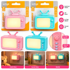 SOFTLED K-6708 ( TELEVİZYON ) GECE LAMBASI 0.5W & 8 LED*10X24