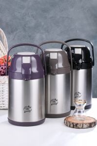 COOKER CKR-2007 ( 2.5LT ) LÜX 304 ÇELİK TERMOS ( POMPALI & MUSLUKLU ) ( TAŞIMA KULPLU & POMPA KİLİT TUŞLU )*6