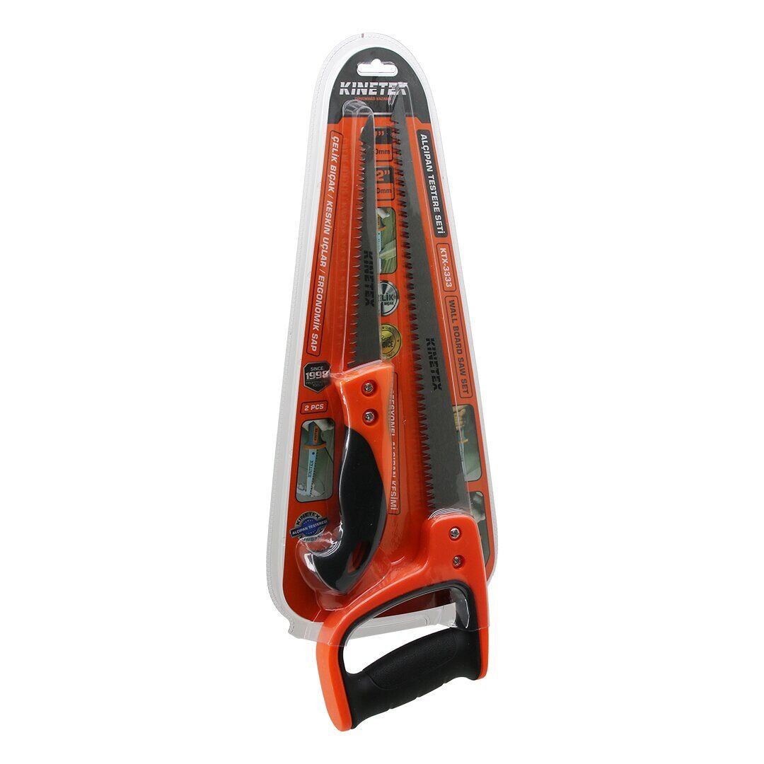 KINETEX KTX-3333 ( 2 PCS ) ALÇIPAN TESTERE SET PROFESYONEL ( 7'' & 170MM - 12'' & 300MM ) ( ÇELİK BIÇAK & ERGONOMİK SAP )*48