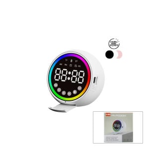PLATOON PL-4652 DİJİTAL SAAT ÇALAR & BLUETOOTH WİRELESS ( MİNİ ) HOPARLÖR SPEAKER ( USB ŞARJLI & IŞIKLI ) ( 5W )*80