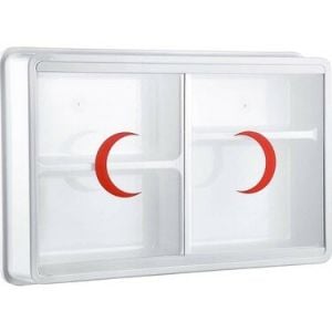 ÇELİK AYNA-158 ( PLASTİK ) ( 2 KAPAKLI ) ECZA DOLABI*10