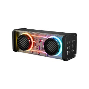 MİKADO MD-56BT ( SİYAH ) KABLOSUZ HOPARLÖR & SPEAKER TAŞINABİLİR MP3 ( IŞIKLI ) ( USB ŞARJLI ) ( BT & AUX & TES ) ( 10 MT MENZİL ) 1200mAH PİL & 10W*20