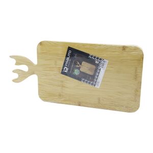 PABLITO HOME PBT-319 (D.GEN=22X36CM) AHŞAP BAMBU KESİM PANOSU & KESME TAHTASI (GEYİK BOYNUZ FİGÜR SAPLI)*24