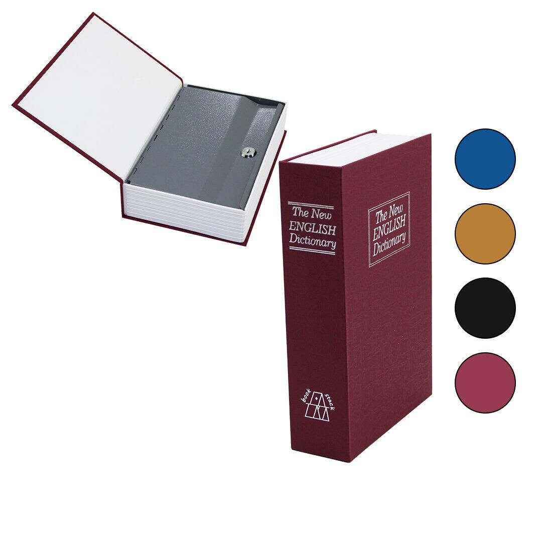 HOMESAFE BOOKSAFE BAYSA-1760 KBS-802 ( BÜYÜK=240X155X55MM ) ( KİTAP MODELİ ) KİLİTLİ KASA & KUMBARA*24