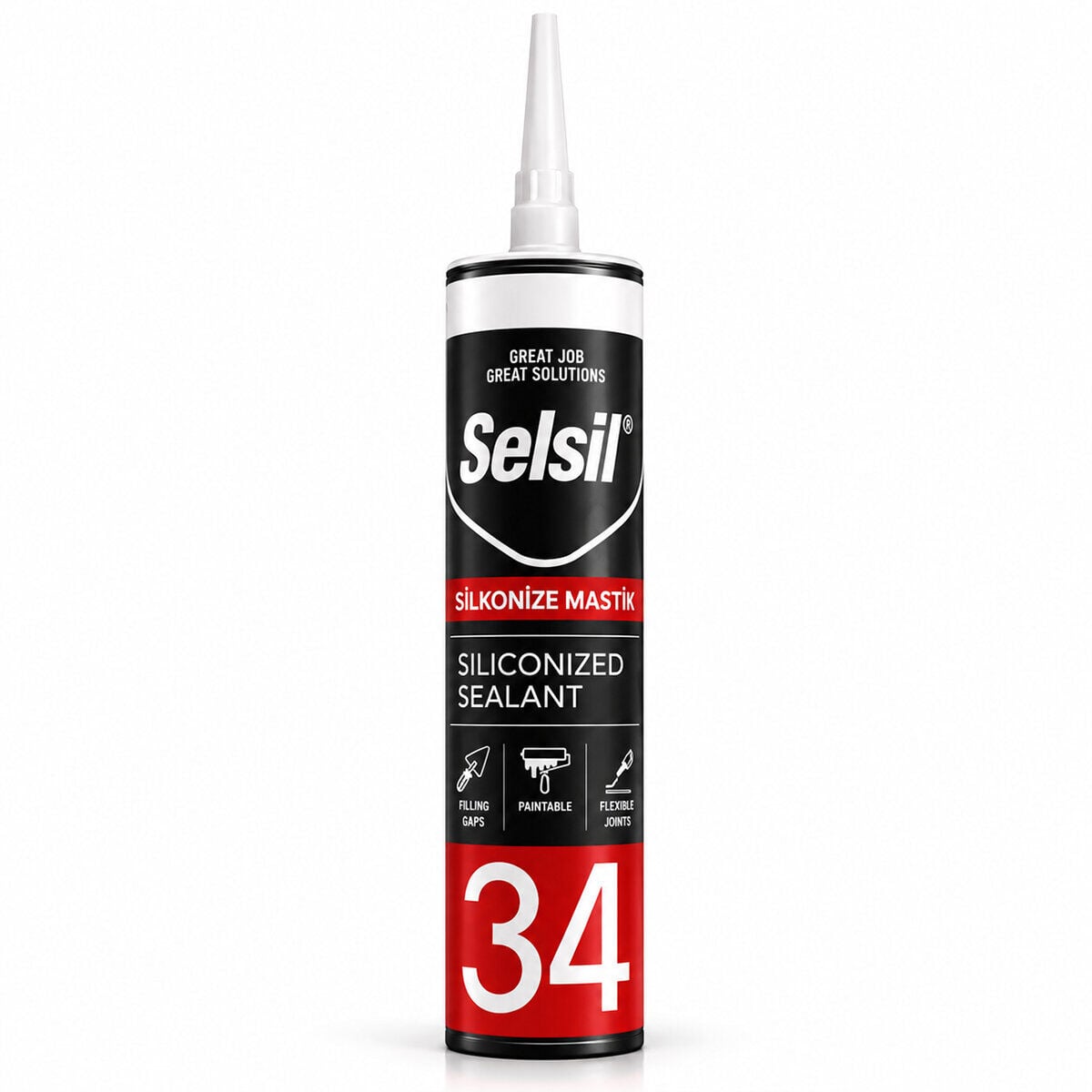 SELSİL CODE-34248 38 ( BEYAZ ) ( MASTİK ) SİLİKONİZE AKRİLİK ( 450GR )*25=K