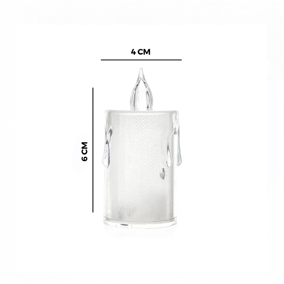 SMOKELESS CANDLE YAKUT-9458 ( ORTA BOY ) ( DAMLALI AKAN MUM MODELİ ) ( PİLLİ ) LED MUM*24X20