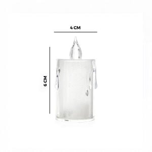 SMOKELESS CANDLE YAKUT-9458 ( ORTA BOY ) ( DAMLALI AKAN MUM MODELİ ) ( PİLLİ ) LED MUM*24X20