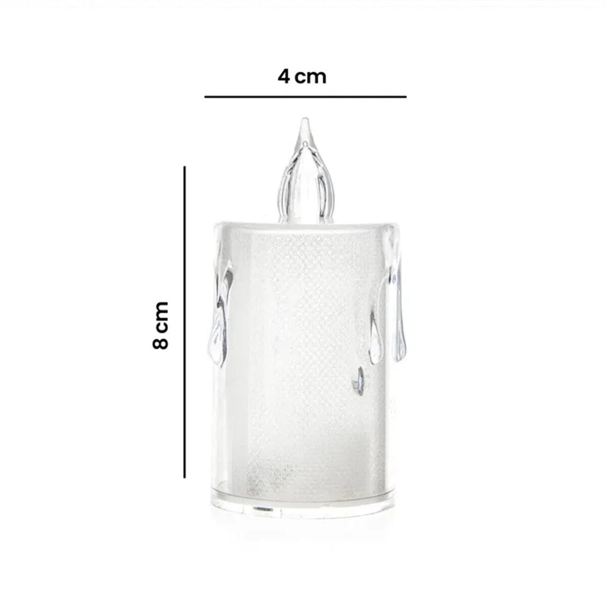 SMOKELESS CANDLES YAKUT-9459 ( BÜYÜK BOY ) ( DAMLA AKAN MUM MODELİ ) ( PİLLİ ) LED MUM*24X20