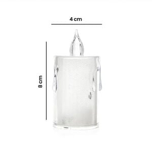 SMOKELESS CANDLES YAKUT-9459 ( BÜYÜK BOY ) ( DAMLA AKAN MUM MODELİ ) ( PİLLİ ) LED MUM*24X20