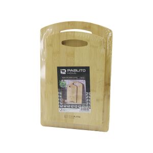 PABLITO HOME PBT-338 ( 2PCS SET ) AHŞAP BAMBU KESİM PANOSU & KESME TAHTASI ( 18X28X1CM--22X32X1CM )*24