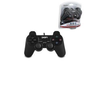 SNOPY SG-401 PS3 SİYAH OYUN KOLU ANALOG ( TİTREŞİMLİ ) ( USB KABLO ) ( 15 TUŞ & 2 ANALOG & 8 YÖN TETİKLEYİCİ ) ( 1.8MT KABLO )*50