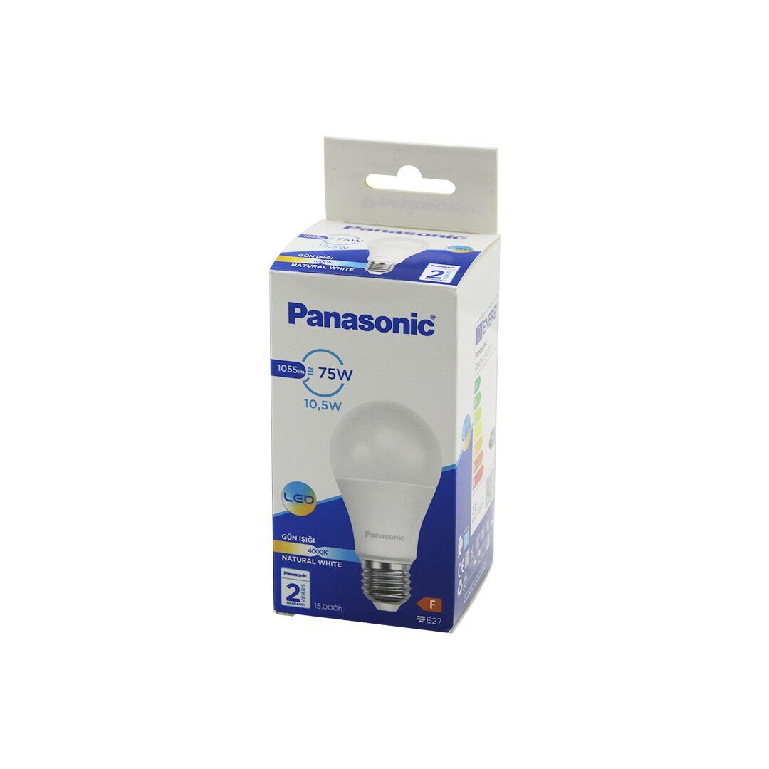 PANASONİC (LDACH-11-WG-3T7 ) (NATURAL WHİTE & GÜN IŞIK) (10.5W=75W) (E27) LED AMPUL (1055LM) (4000K) (15.000 SAAT ÖMÜR)*20X5