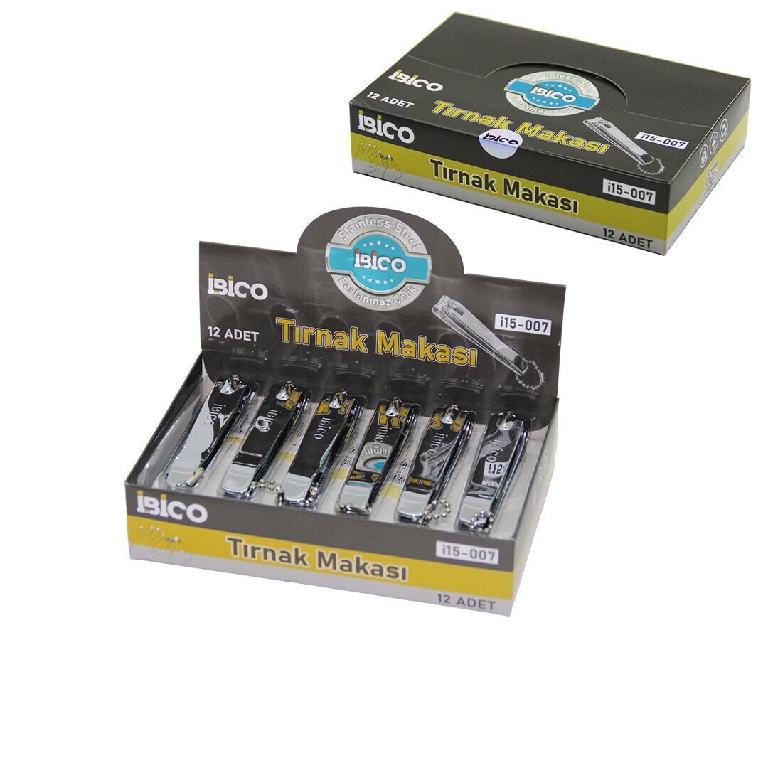 İBİCO İ15-007 ( BATTAL & GRİ ) TIRNAK MAKASI*12X50