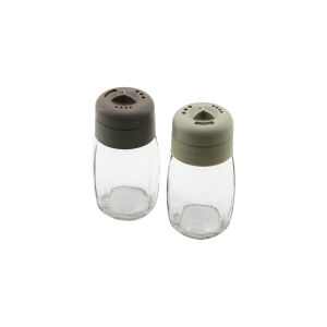 QLUX C-00532 ( STAR ÇİZGİLİ ) ( CAM ) TUZLUK & BAHARATLIK ( 100CC ) ( PLASTİK KAPAK= 3 SİTİL DÖKÜM )*30=K