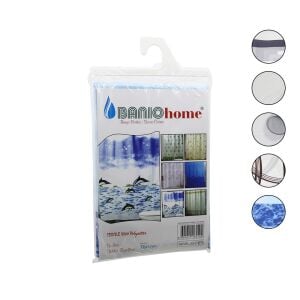 BANIO LÜX POLYESTER ( ÇİFT KANAT ) SU İTİCİ BANYO PERDESİ 90X200CM*10=K