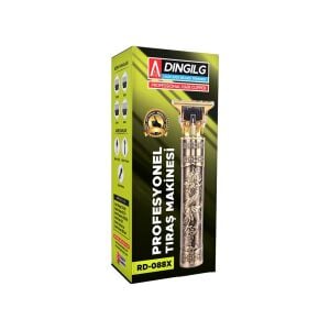 DINGLING RD-088X ( T BIÇAK ) ( BASKILI PLASTİK GÖVDE ) ( ENSE ÇİZİM & SAÇ SAKAL KESME ) TRAŞ MAKİNESİ ( USB ŞARJLI )*120