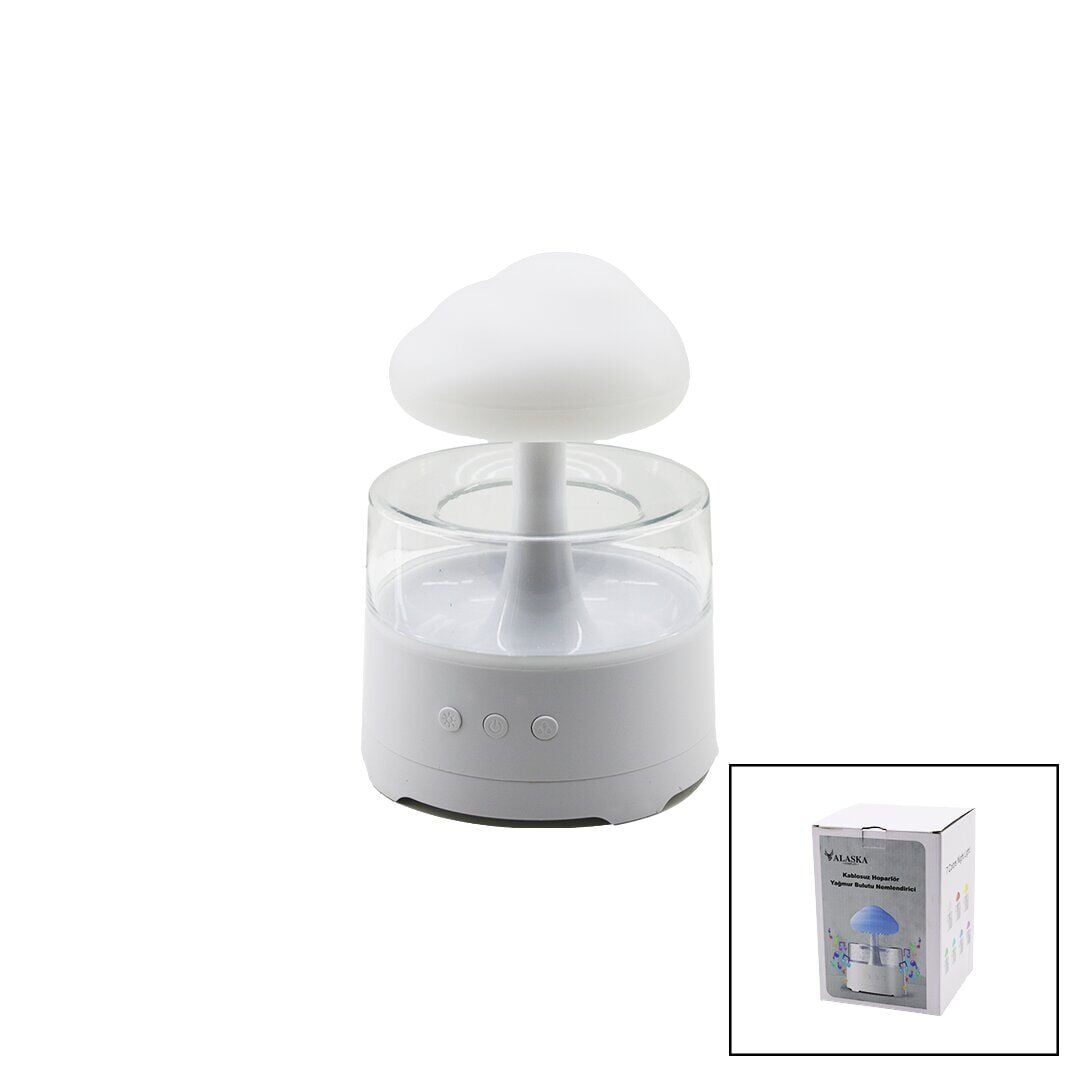 ALASKA SDR-H-010 ( YAĞMUR BULUTU & BT SPEKAER HOPARLÖR)( 300ML )( USB ŞARJLI & RENKLİ LEDLİ IŞIK & KUMANDALI ) HAVA NEMLENDİRİCİ ( BUHAR MAKİNE & KOKU GİDERİCİ)*24