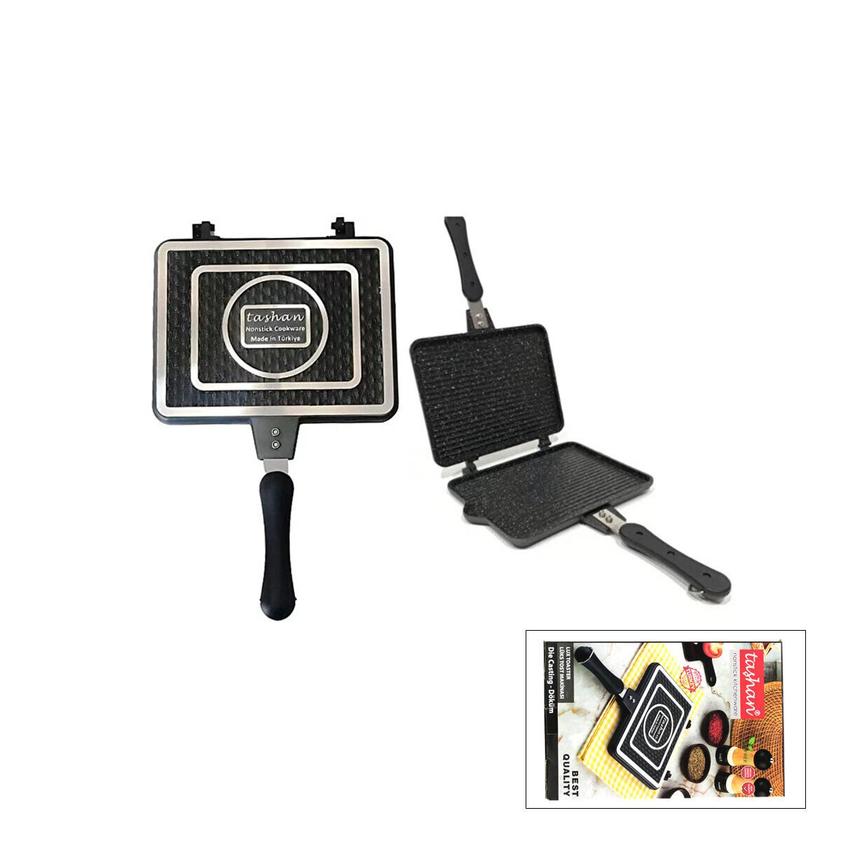 TAŞHAN TR-34-098760 ( LÜX EMZİKLİ ) ( İÇ DIŞ ) GRANİT TOST MAKİNASI*10