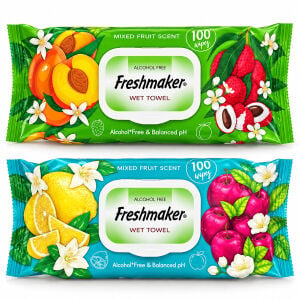 FRESHMAKER ( 100PCS ) ( MEYVELİ ) ISLAK MENDİL*24=K